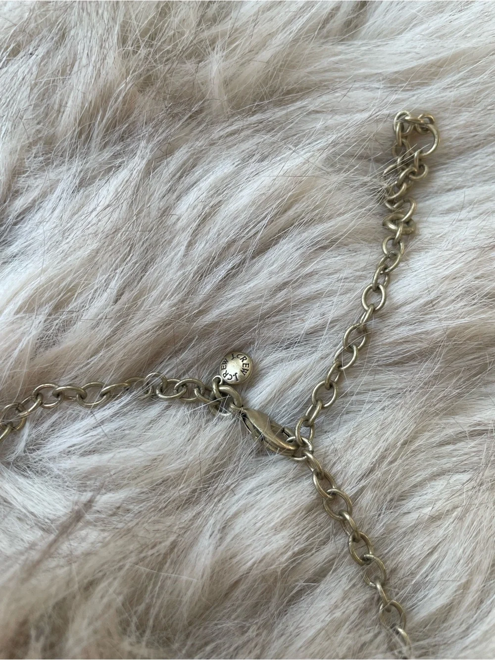 J. Crew Tortoiseshell and Clear Crystal Drop Necklace
